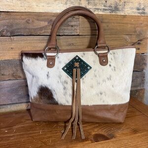 Shyanne Western Cowhide Leather Purse Crossbody Fringe